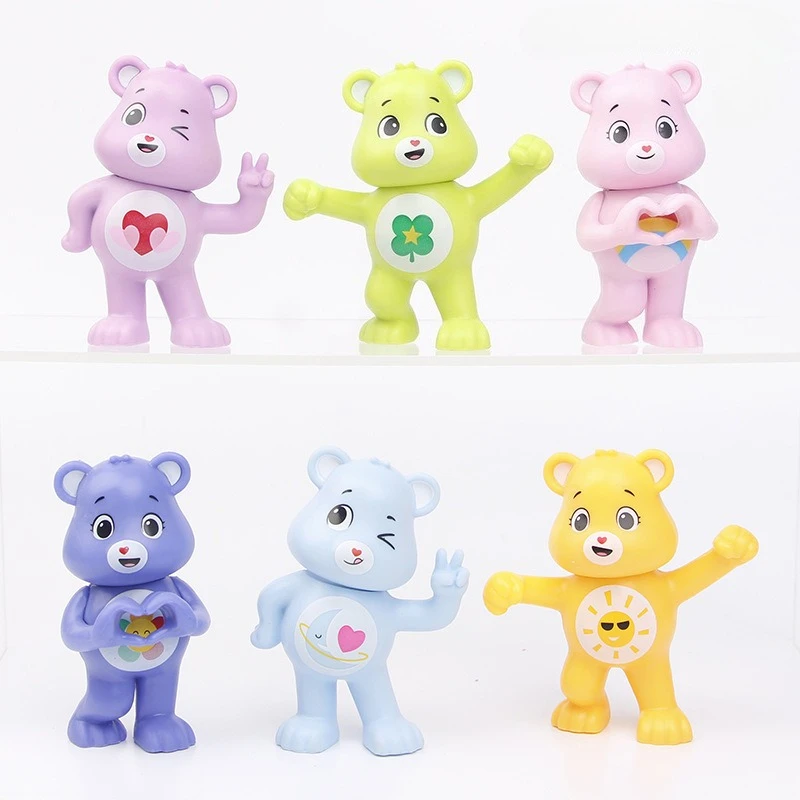 

New Cute Care Bears Sweet Cute Cartoon Care Bears Anime Action Figures Model Gifts Box Funny Animal Accessories Birthday Gifts