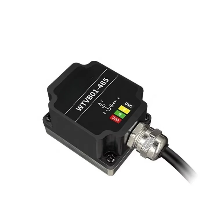 WTVB01-485 IPX8 Waterproof 3-Axis Vibration Transducer Modbus RTU Displacement Velocity Amplitude Measurement