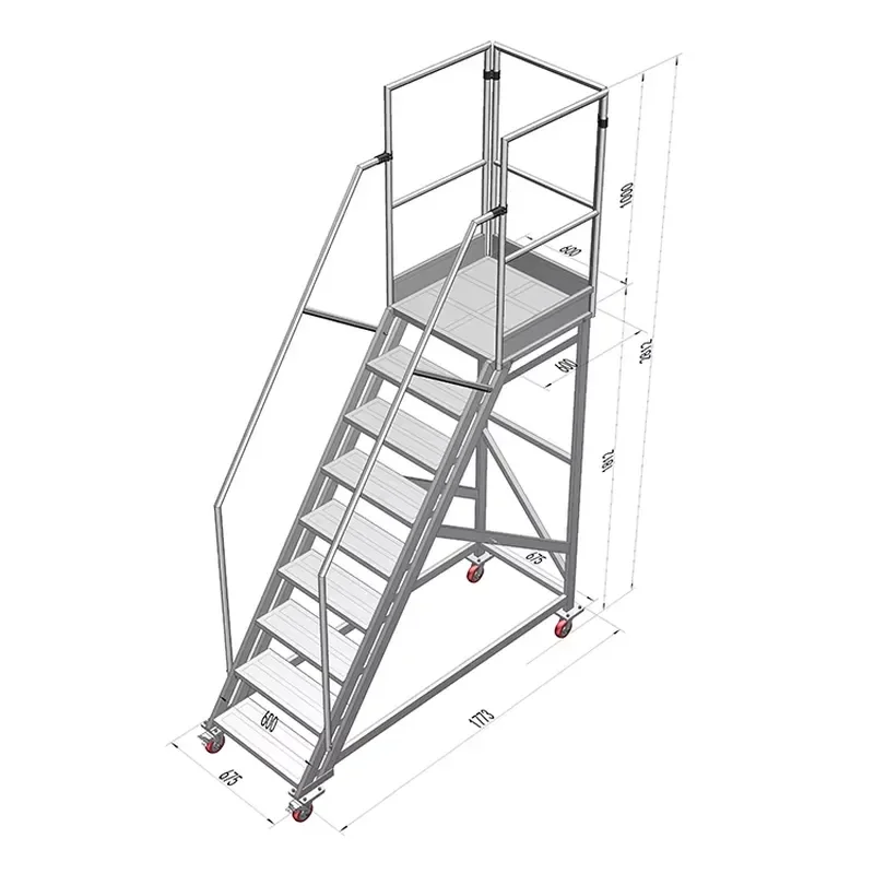 for Industrial Grade Lightweight Aluminum Ladder with Non Slip Steps for Safety Elevated Work Accessories