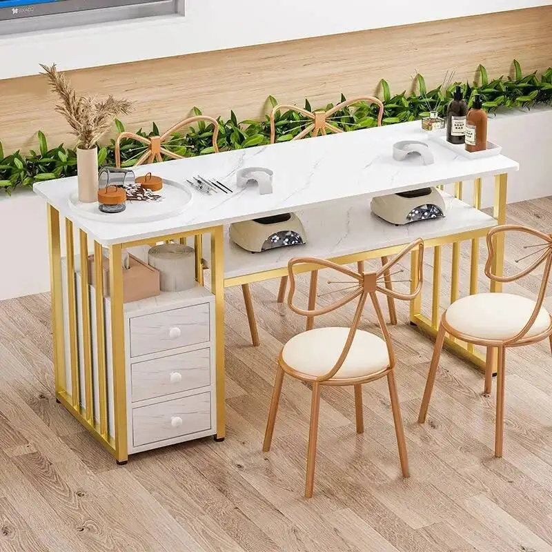 

Manicure Manicure Table Simple Ins Japanese Shop Table and Chair Set Nordic Light Luxury Single Double Professional Nail Tables