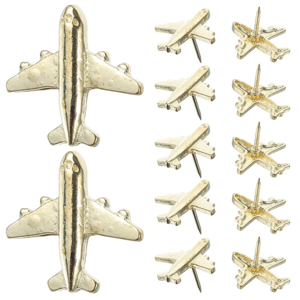24 Pcs Thumbtack Cork Board Decorations Decorative Tacks Airplane Pushpins Cute Sturdy