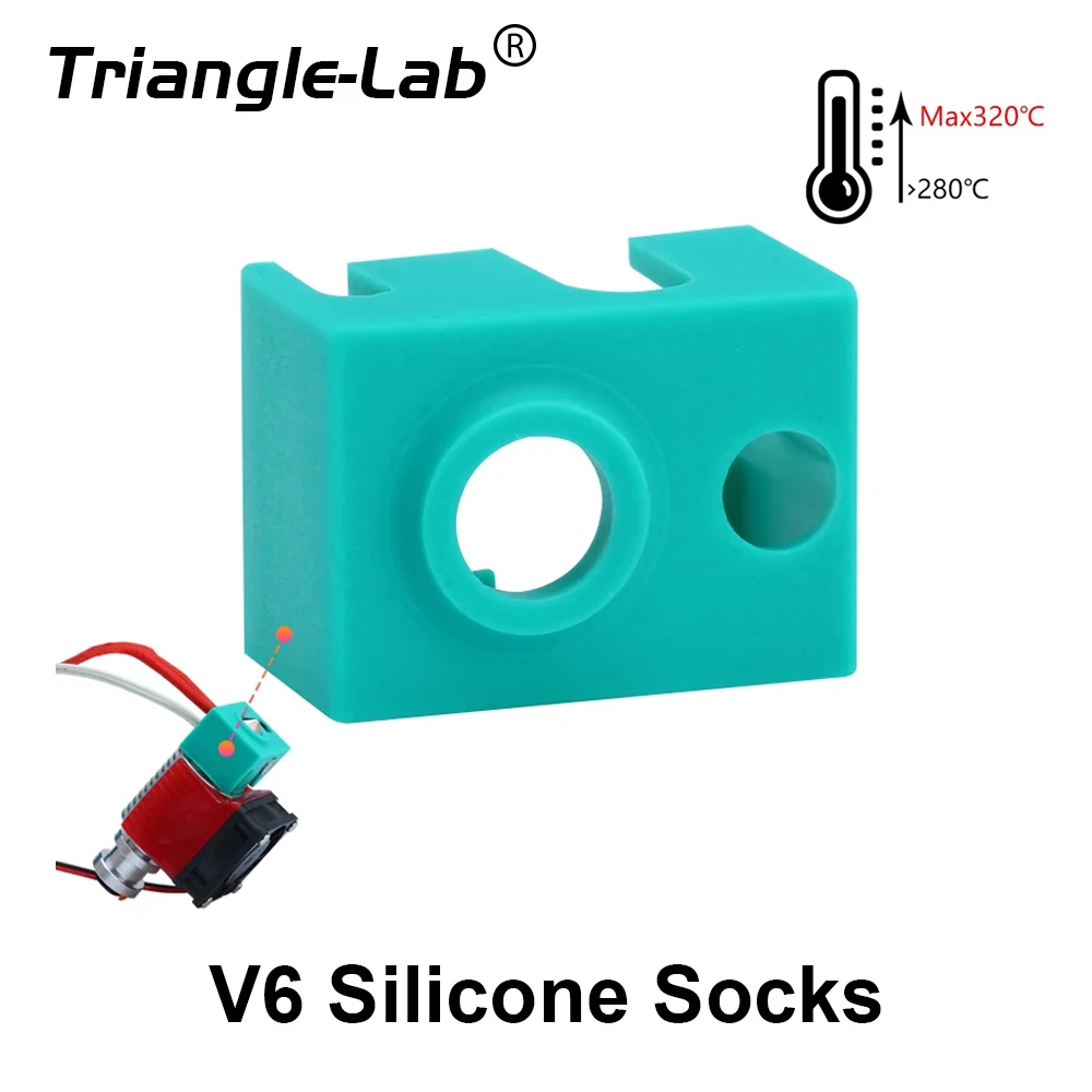 Trianglelab High temperature resistance V6 Silicone Sock socks Maximum 320℃ for V6 HOTEND  DDB  Hemera Matrix Extruder