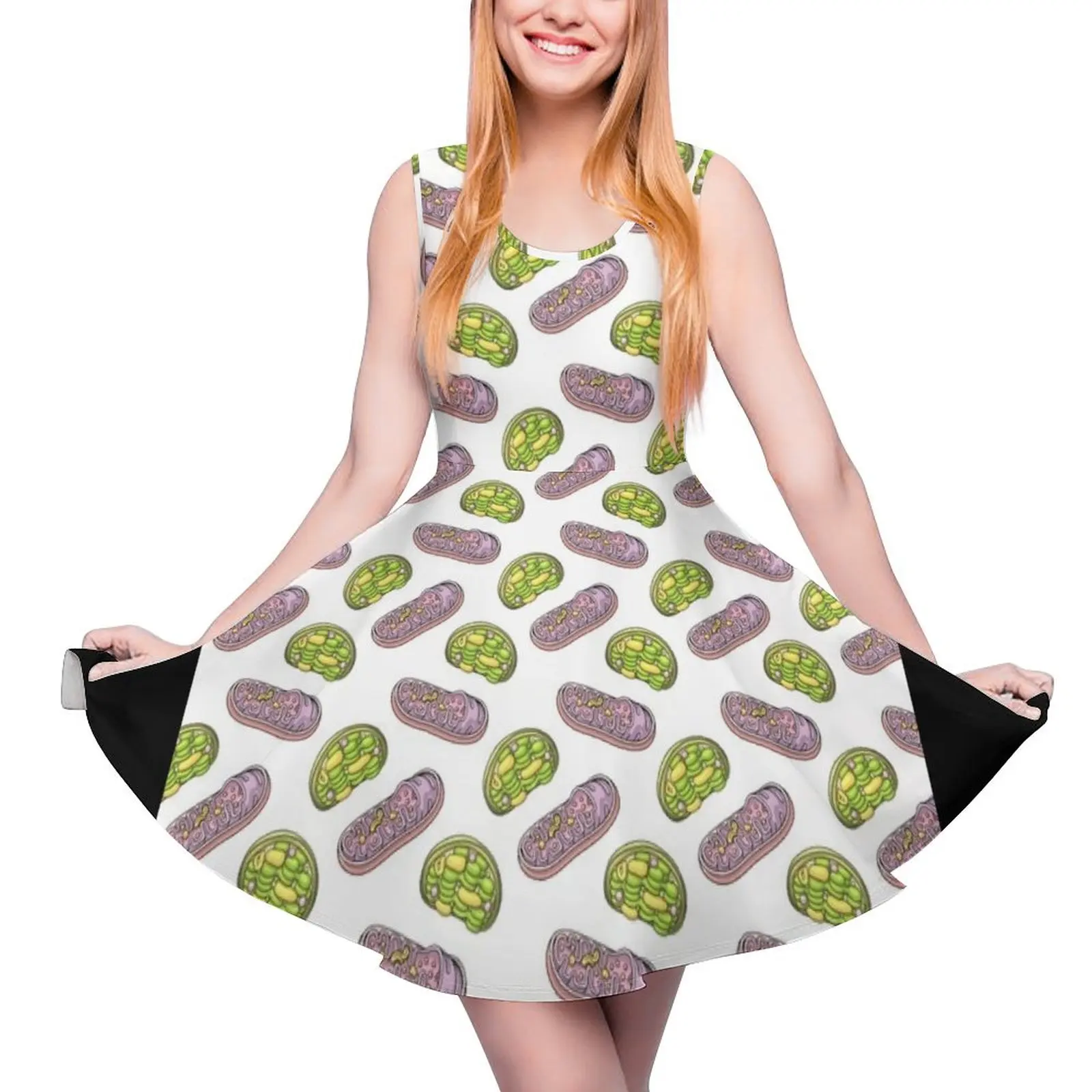 

Mitochondria and Chloroplast Pattern Sleeveless Dress Women"s summer skirt dress party night Summer skirt