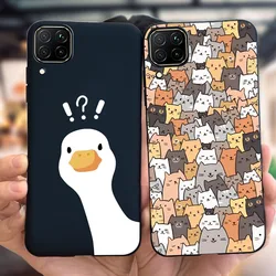 For Huawei P40 Lite Case JNY-L01A JNY-L21B Phone Cover Lovely Duck Cats Soft Silicone Fundas For Huawei P 40 Lite Nova 7i Bumper