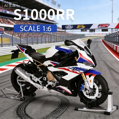 

NEW 2025 1:6 oversized model suitable for BMW S1000RR imitation alloy motorcycle, children's birthday gift, collectible display