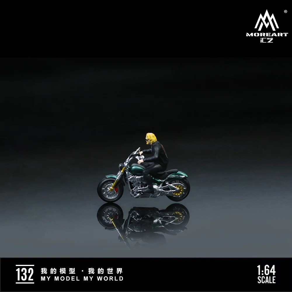 **Pre-order** More Art 1:64 Mens Motorcycle Party Motorcycle Doll AB Set Model For Display & Collection & Gift