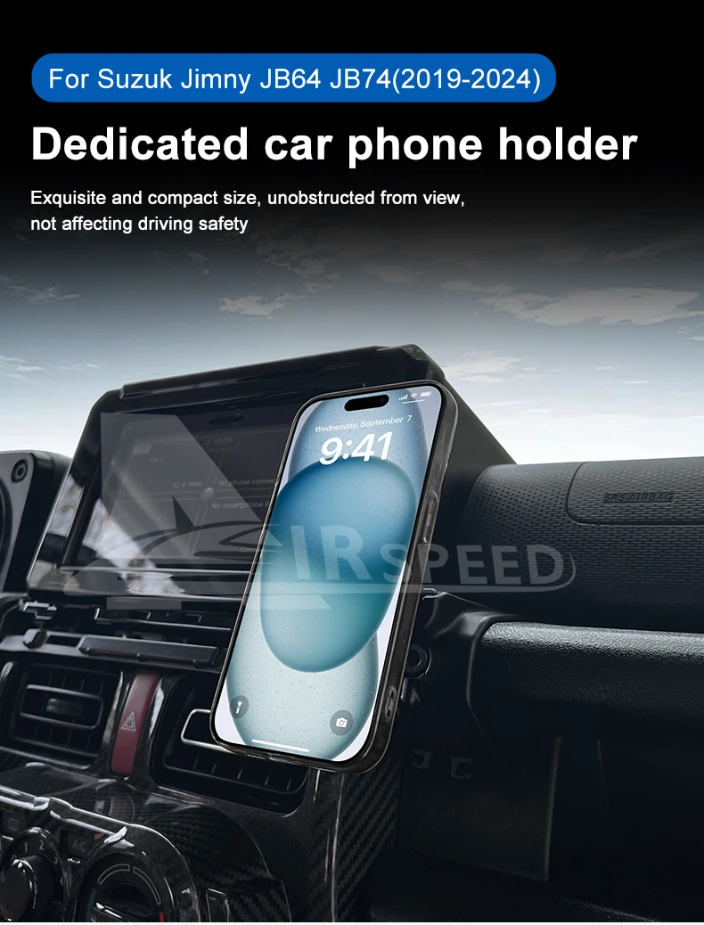 Auto-Handyhalterung für Suzuki Jimny JB64 JB74 2019 2020 2021 2022 2023 2024 2025 Halterung mit Schwerkraft-GPS-Ständer und Magnet – Detail 1