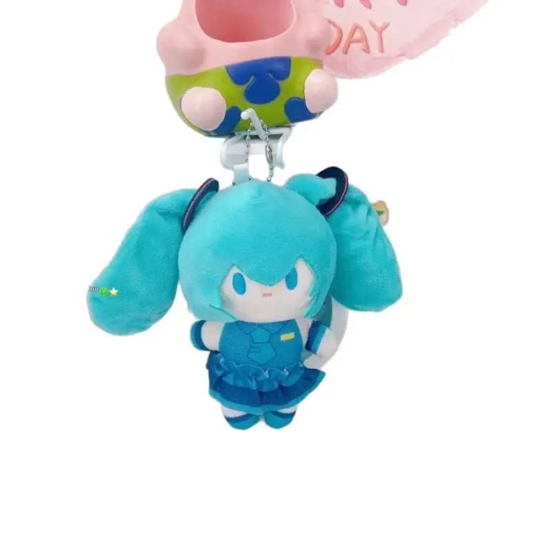 Cute Virtual Singer Plush Pendant Bag Keychain Couple Schoolbag Ornament Lovely Doll Accessory Gift for Girls Fans Daily Decor