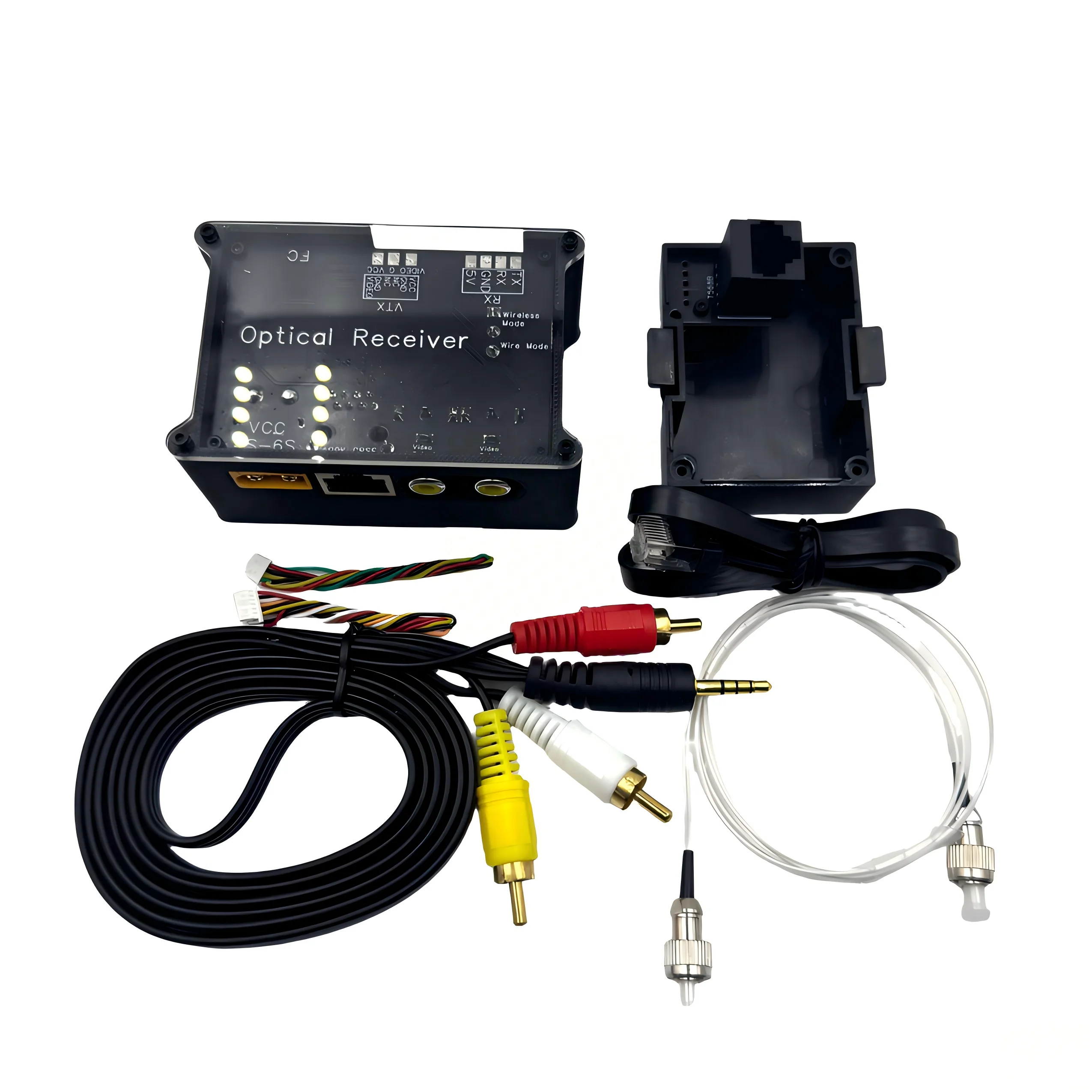 FPV Drone 10km Optical Fiber Video Data Image Transmission Module Kit for FPV Quadrotor 2-10Km Flight Distance Anti-Interference