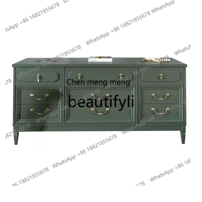 

G Light luxury nine-chest cabinet, simple rural retro door cabinet, medieval drawer storage cabinet