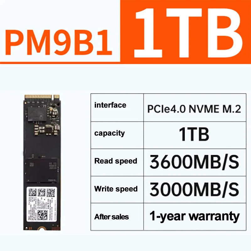 OEM Samsung PM9B1 1TB M.2 PCIe GEN 4X4 NVMe 128GB 256GB Internal Solid State Drive 2230 / 2242 / 2280 Form Factor M Key