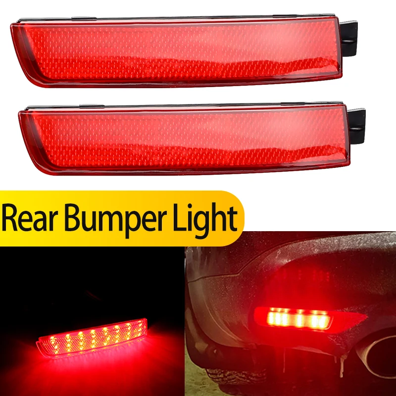 

2 шт. задние фонари для бампера, стоп-сигналы для Nissan Quest Platinum 2015-2017, красные/дымчатые линзы, светодиодные стоп-сигналы 12В