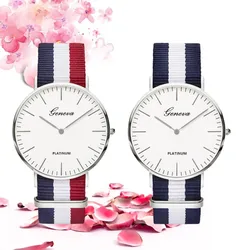 Nylon Strap Quartz Men Women Watches Top Brand Watches Fashion Casual Wrist Watch Simple Couple Wristwatch Female Male Clock