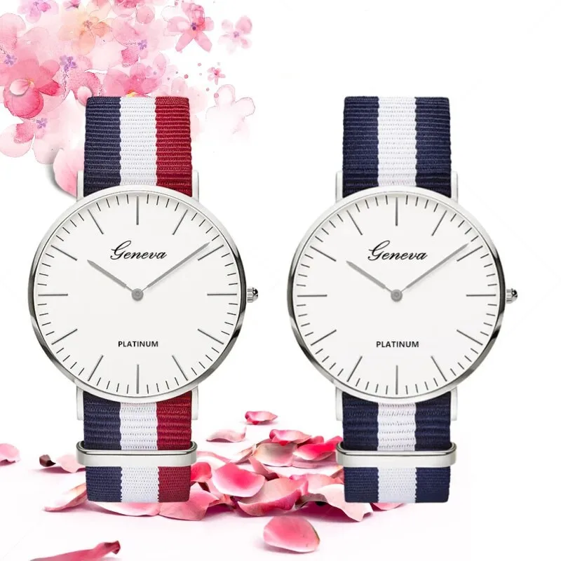 Nylon Strap Quartz Men Women Watches Top Brand Watches Fashion Casual Wrist Watch Simple Couple Wristwatch Female Male Clock