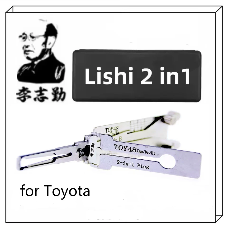 1PCS LISHI 2 IN 1 TOY48 2in1 Pick/Decoder for Lexus for Toyota Ganzua Lock Pick Key Decoder Car Locks Locksmith Tools Picking