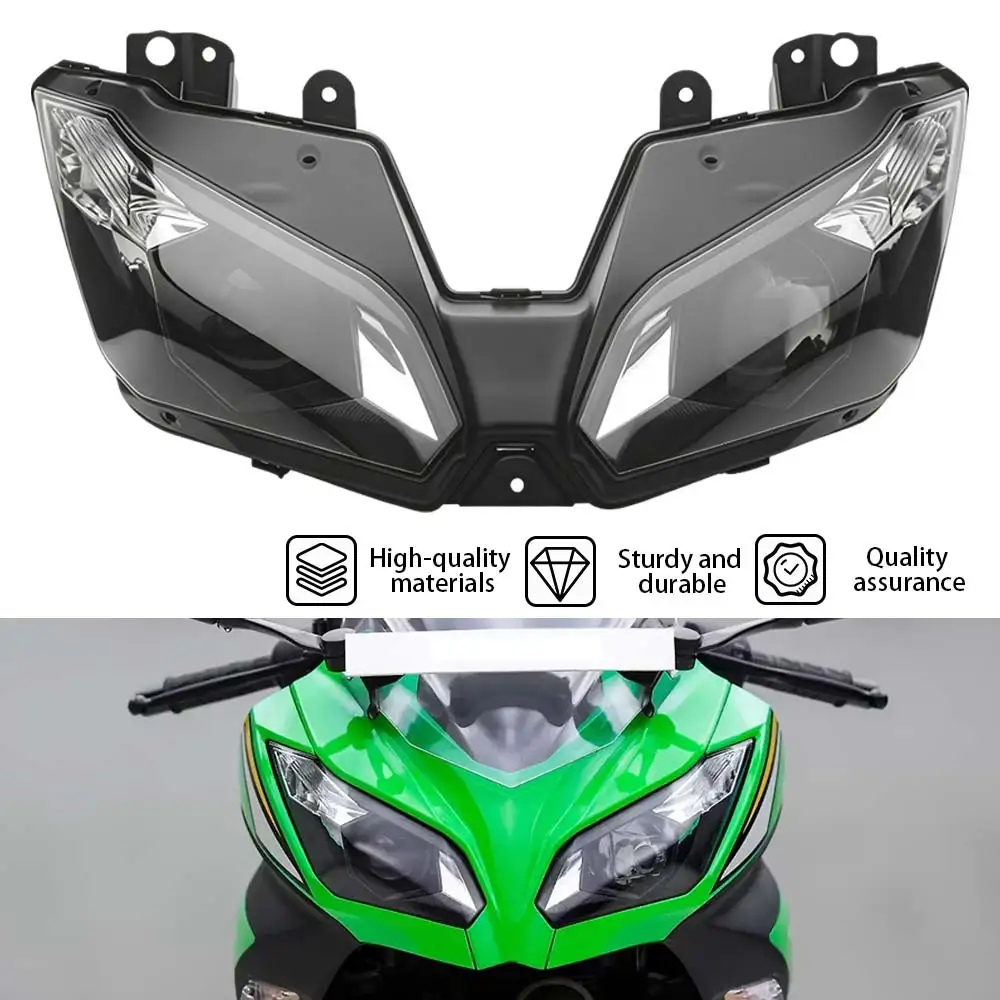 Motorcycle Headlight Lamp Assembly Housing Head Lamp Fit For Kawasaki Ninja 300 2013 -17 Versys 650 1000 2015-2021