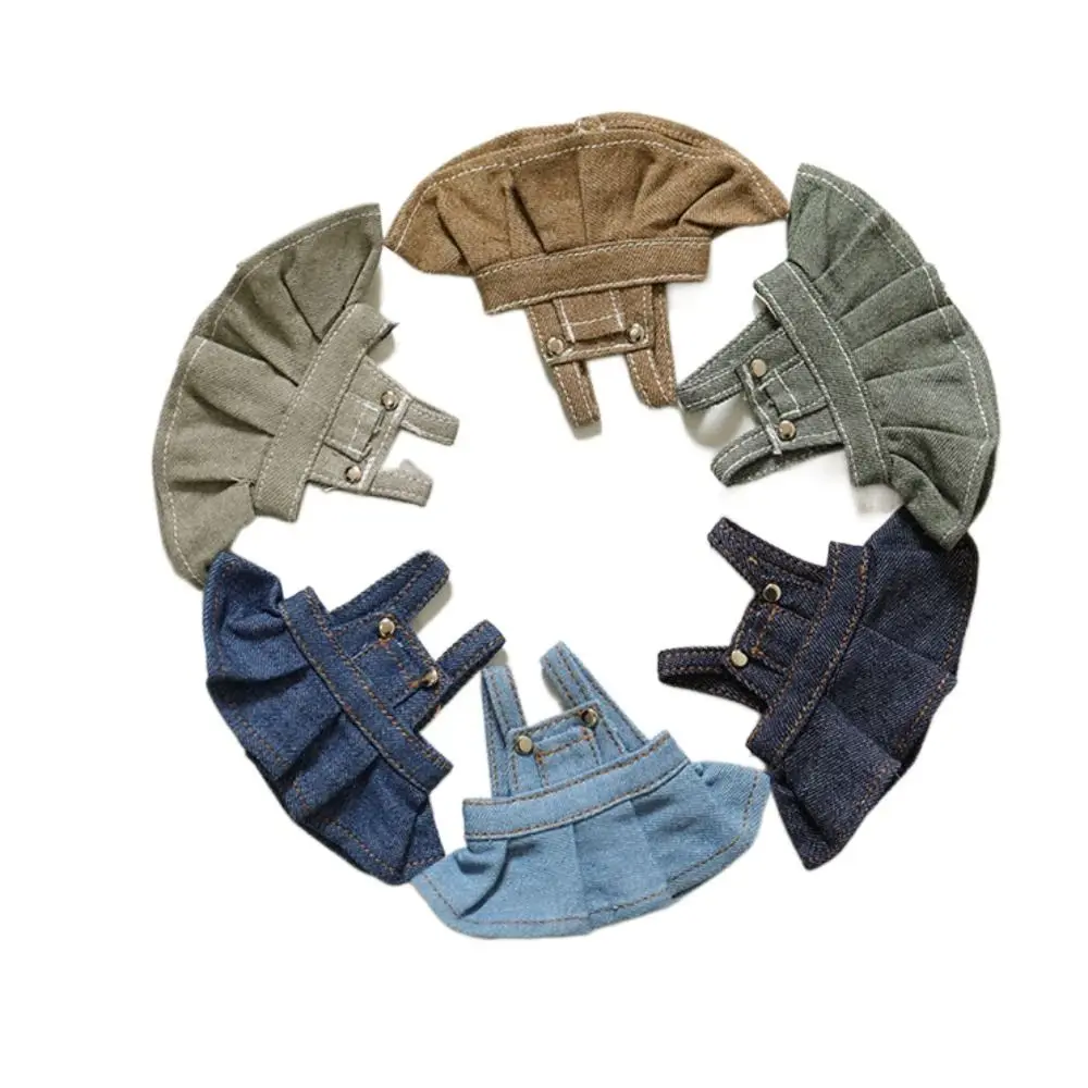 Denim Kleid Puppe Kleidung Zubehör Hosenträger Kleid Puppen Outfit Mini Bär Kleidung Kleid niedlichen DIY Mädchen Geschenke