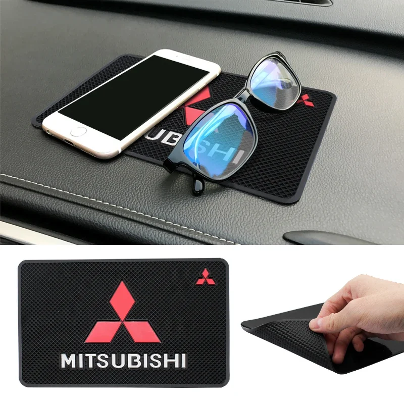 PVC Car Dashboard Anti Slip Mat Phone Holder Non-Slip Mat Sticky Pads For Mitsubishi Lancer 9 10 Outlander Pajero Asx L200 Colt