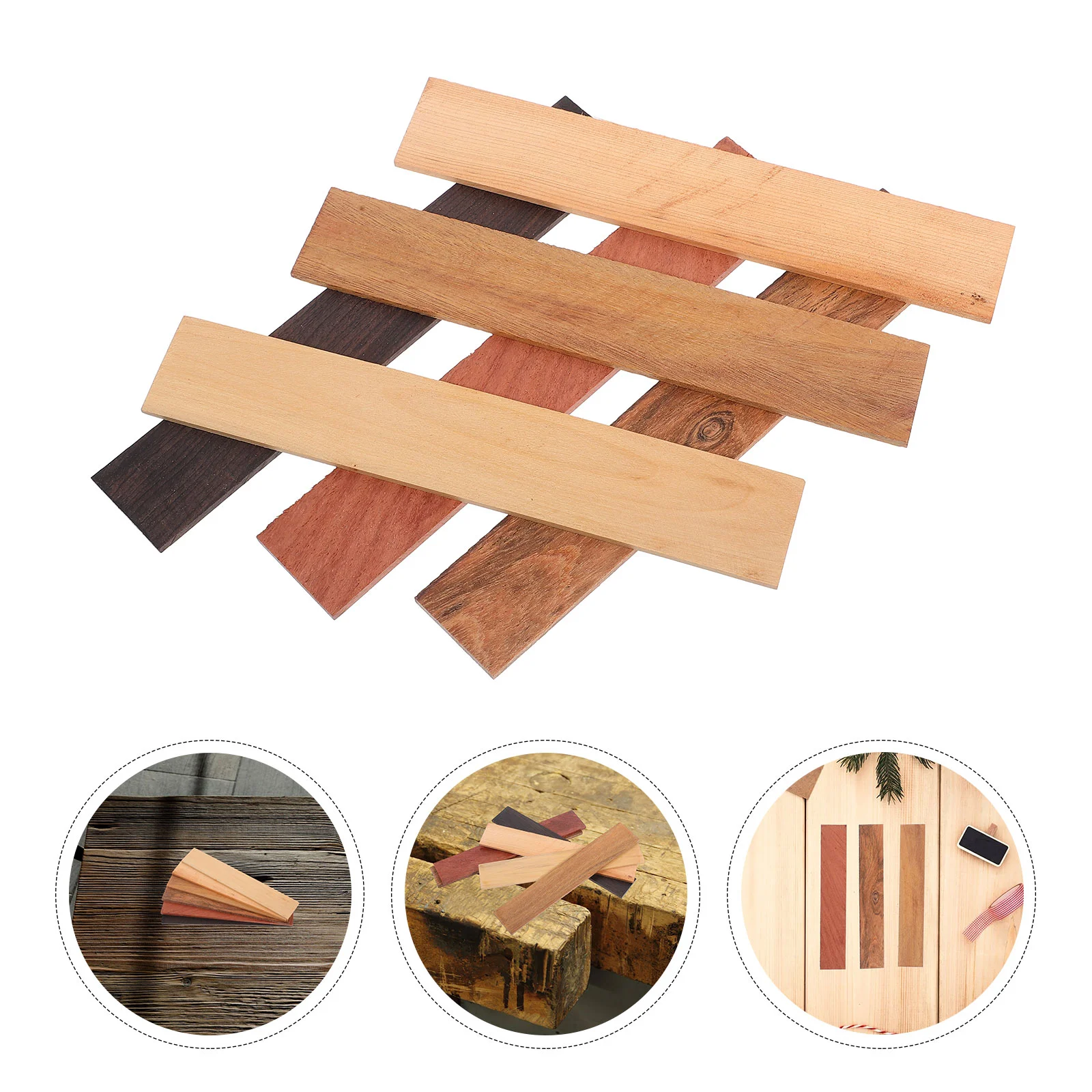 

6 Pcs Rosewood Garden Bench Slats Replacement Wooden Board for DIY Macaron Crafts