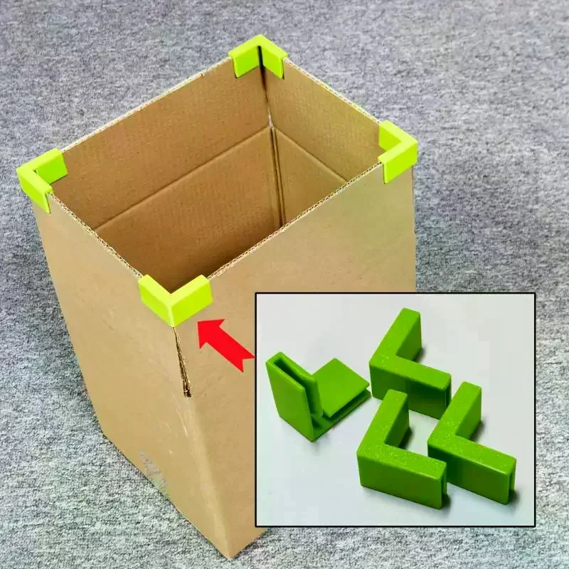 4Pcs Carton Corner Right Angle Clips,Corrugated Box Edge Reinforcement Fixing Clamps For Box Reuse,Storage Bucket Making