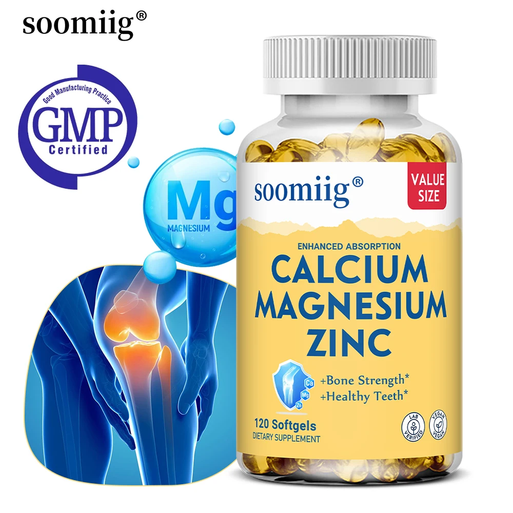 

Добавка с магнием и цинком от кальция — поддерживает здоровье мышц, костей, нервов и способствует впитыванию кальция — 120 капсул