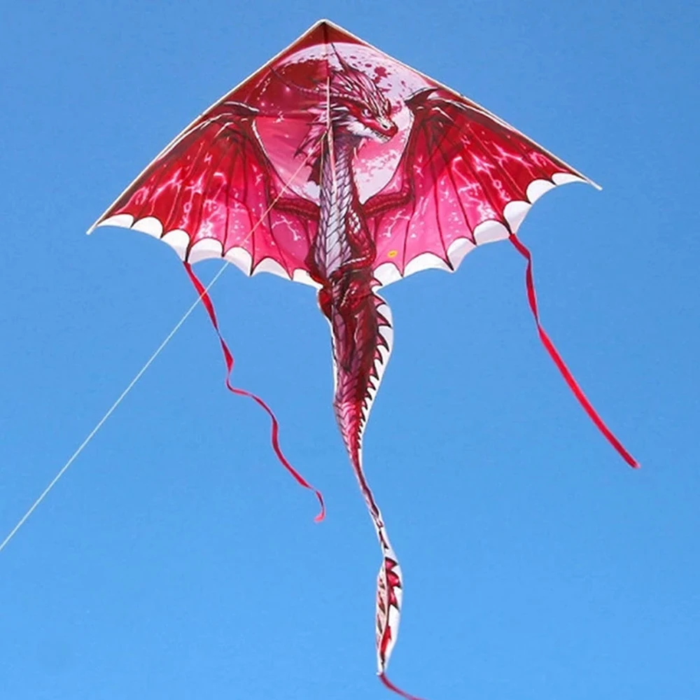 Dragon Kite สําหรับผู้ใหญ่ Kites สําหรับเด็ก Easy to Fly Pterosaur Kite สําหรับเด็กผู้หญิงเริ่มต้น Beach Trip Park ครอบครัวเกมกลางแจ้ง