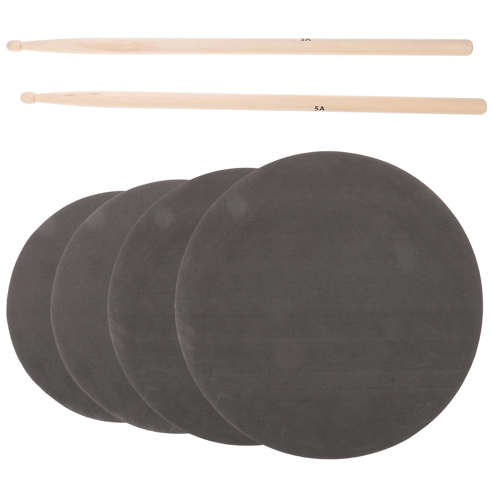 

Silent Pad Drum Stick Set Kit Silencers Mute Quiet Pads Practice Drumpad Damping