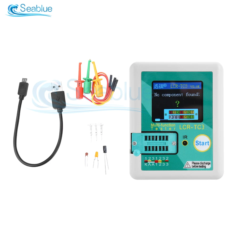 

LCR-TC3 High-precision Multifunctional Transistor Tester LCD Diode Triode Capacitor Resistor Test Meter ESR MOSFET NPN PNP