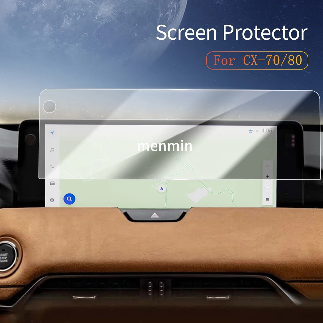 

Автомобильные наклейки Dash Carplay, зеркало, защитная пленка для экрана, дисплей, закаленное стекло, защитная пленка для автомобиля 25 MAZDA CX-70 80
