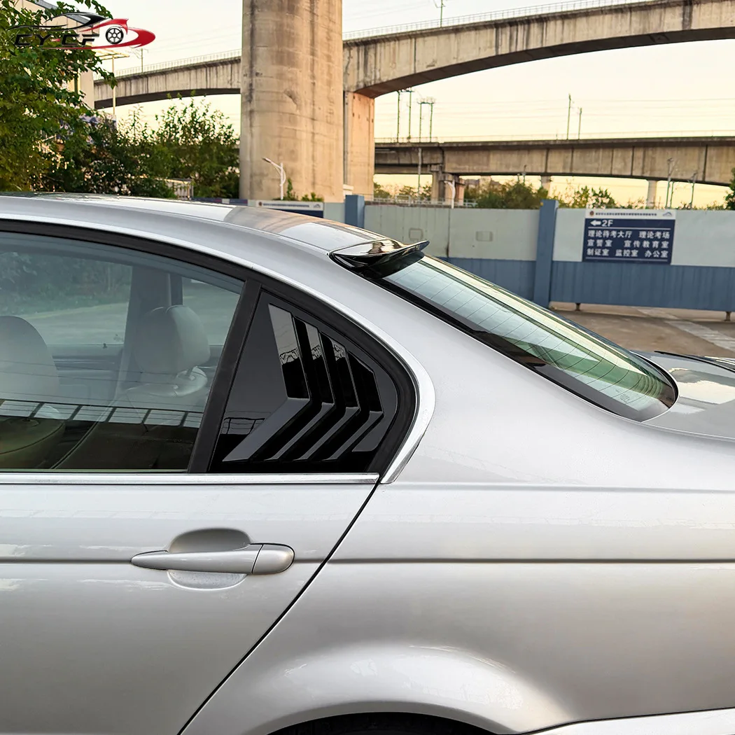 For BMW 3 Series E46 four-door 1998-2005 Rear window triangular window blinds car stickers and exterior accessories