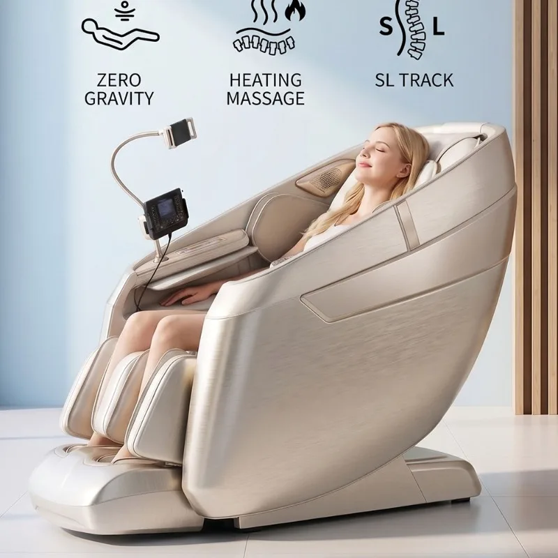 New Massage Chair Shiatsu Kneading Full Body Airbag SL 4d zero Gravity Full Body Massage Chair with Foot Massager