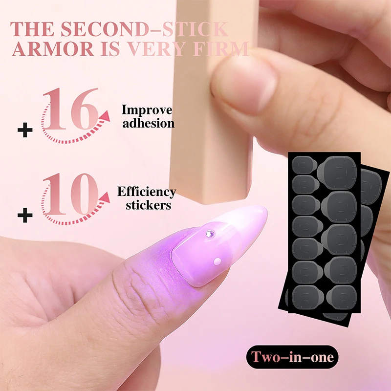 1/5 sacchetti doppia faccia colla UV adesivo per unghie linguette adesive impermeabile traspirante adesivi per colla per unghie finte gelatina punte per unghie finte