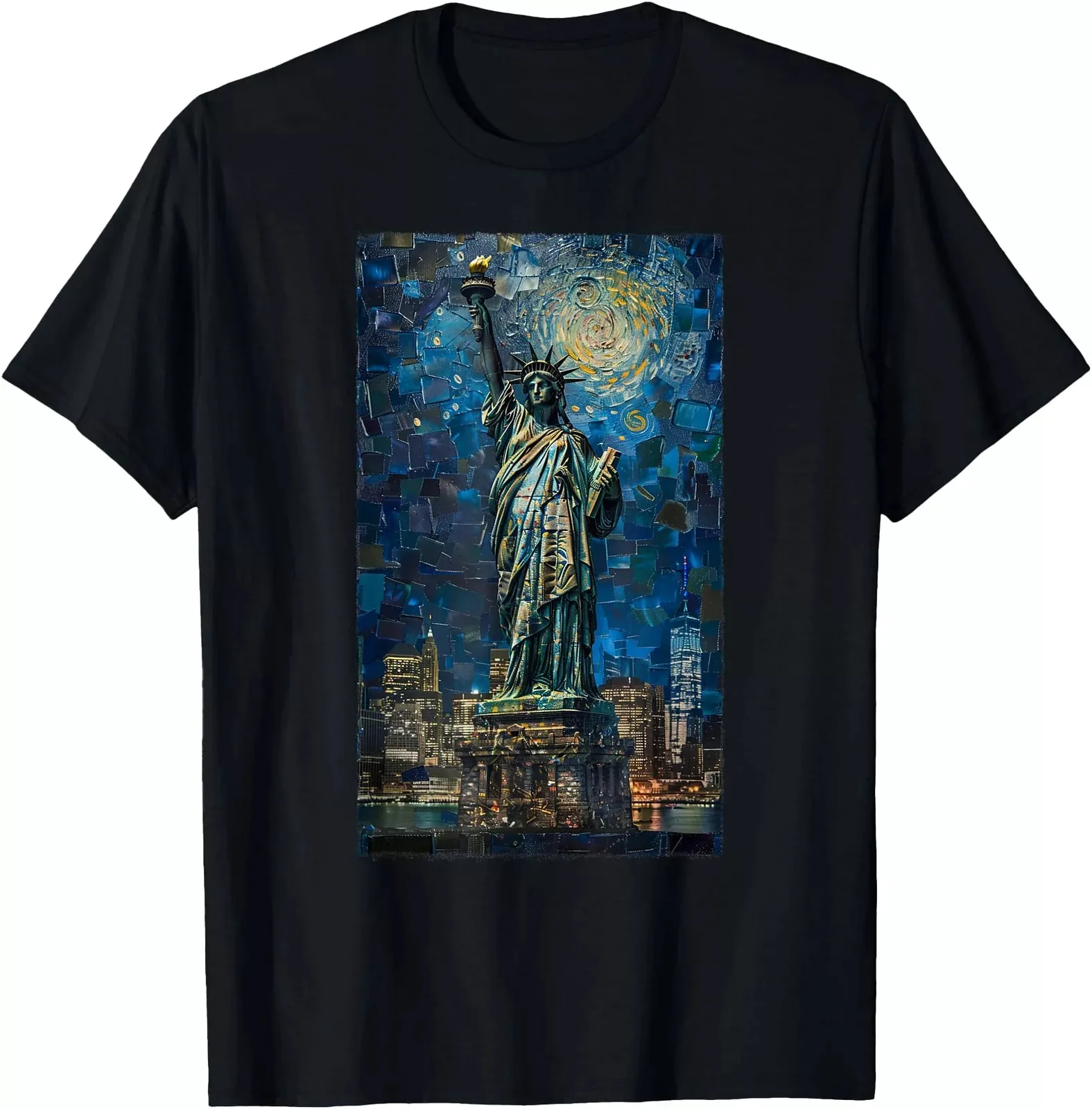 

Vintage US Skyline NY Statue Of Liberty T-Shirt Size S-5XL