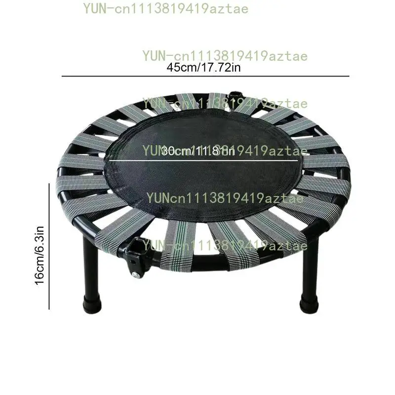 Mini Trampoline With 165 Lbs Max Load Foldable Silent Stable Jumping Bed For Kids And Adults Indoor Playing And Fitness