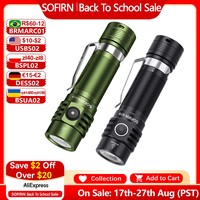 Sofirn SC18 1800lm EDC Flashlight USB C Rechargeable SST40 LED 18650 Torch TIR Optics Lens Lantern with Power indicator