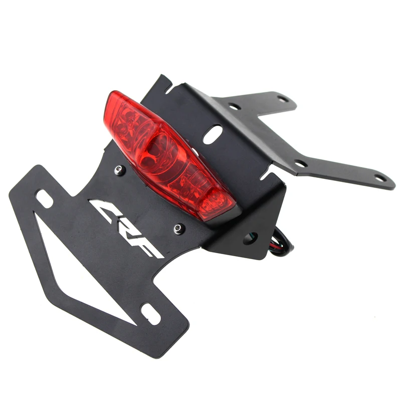 For HONDA CRF250L 2013-2021 CRF LOGO License Vehicle Numbe Plate Holder Frame Door Cover Tail Tidy Fender Eliminator Led Light