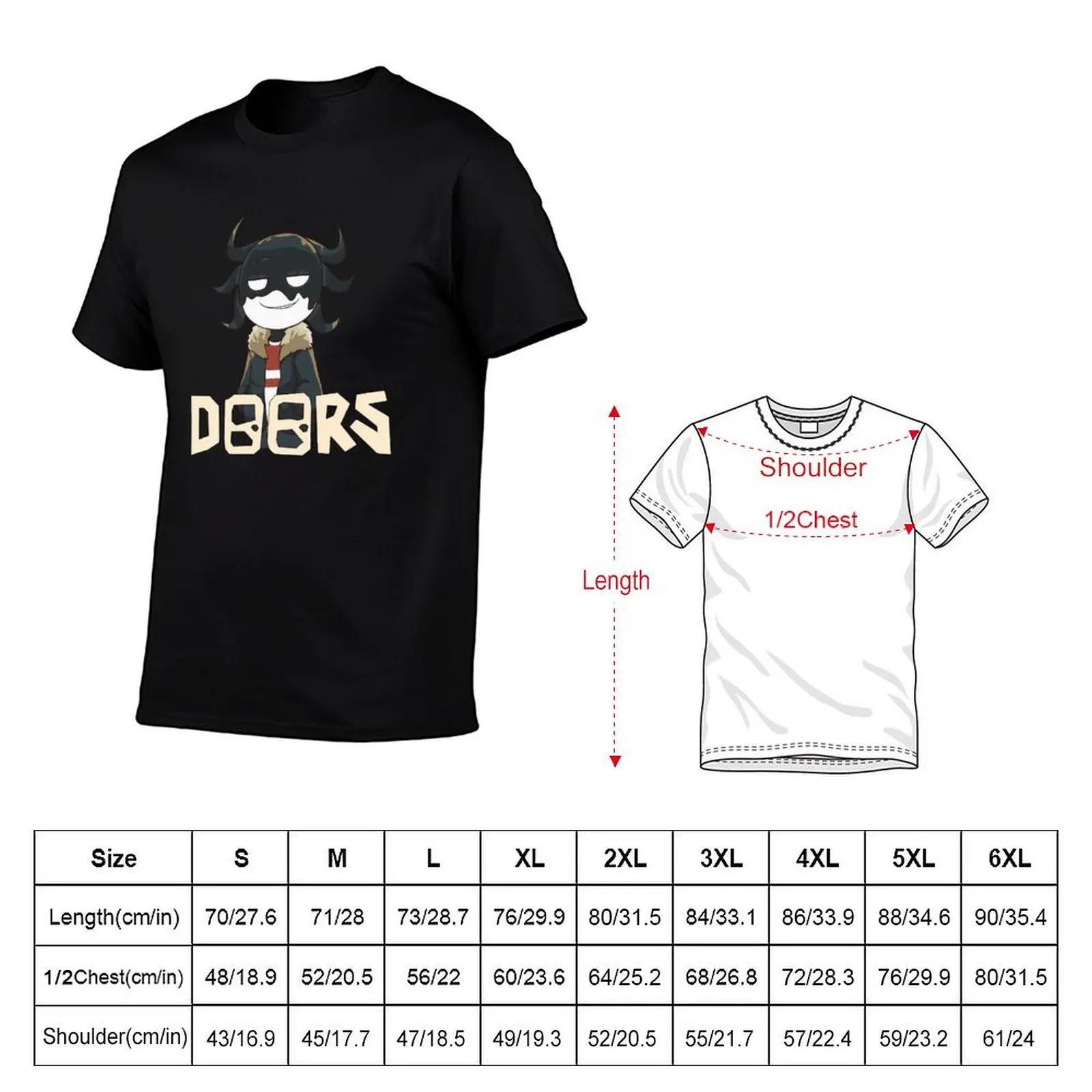 DOORS - Screech Sans hide and Seek horror T-Shirt Casual Daily Outfit T-Shirt