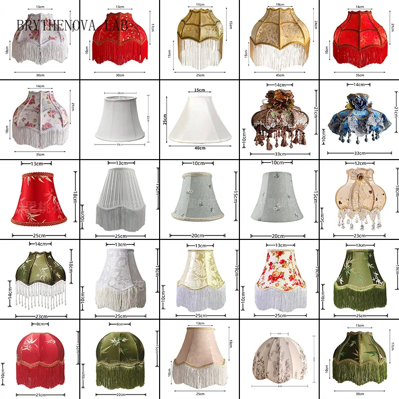 European Retro Table Lamp Fabric Lampshade Resin Bedroom Decoration Lamp Bedside Home Indoor Wall Floor Light Desk