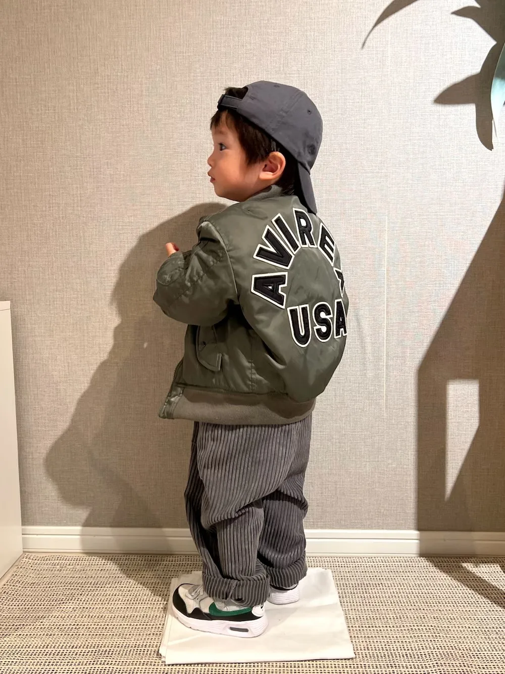 

AX Children's MA Flight Jaet Thiened Floing Stand Version Spring Autumn Winter ort Sle Long Sve Stand Collar