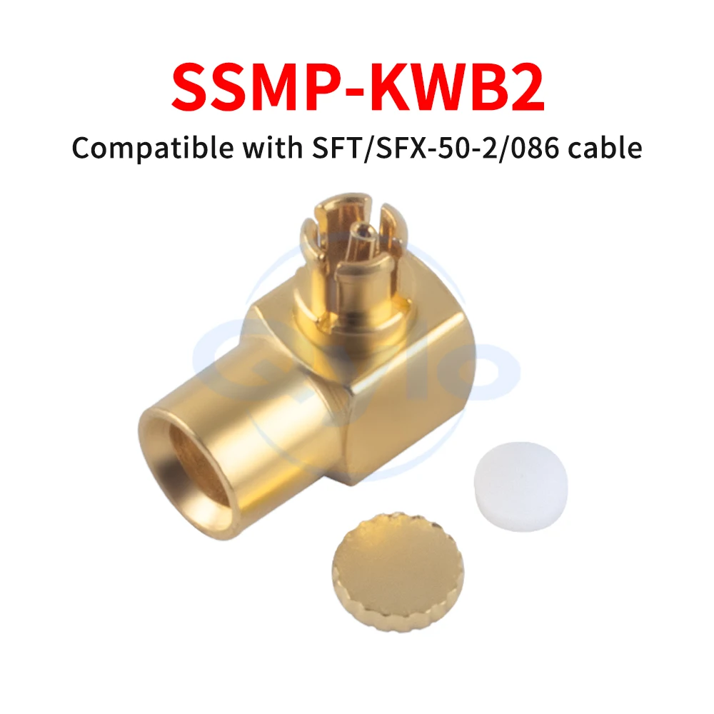 SSMP-KWB2 Female Connector for RG405/086 50-2 Semi-Rigid/Semi-Flexible Cable, 18G (1 pcs)