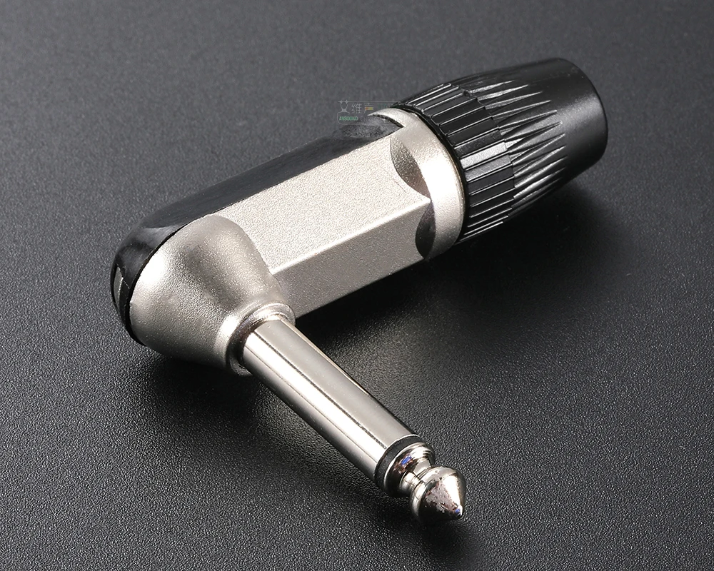 Neutrik's REAN Jack 6.35 TS TRS 90 ° L-shaped Right Angle Plug Stereo / Mono 2 3 Pole 6.5 1/4 Microphone Guitar Audio NYS207 208