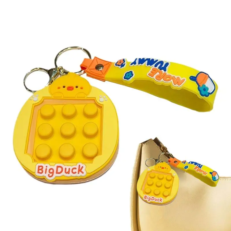 

Bubble Key Chain Cartoon Duck Bubble Fidget Pendants Pinch Toy Stress Relief Keyring Charm Keychains Pendant For Bag Backpack Ke