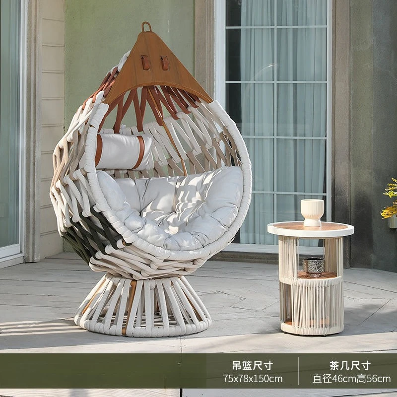 Hanging basket rattan chair, balcony household swing chair, hammock Internet celebrity hanging orchid indoor lazy chair