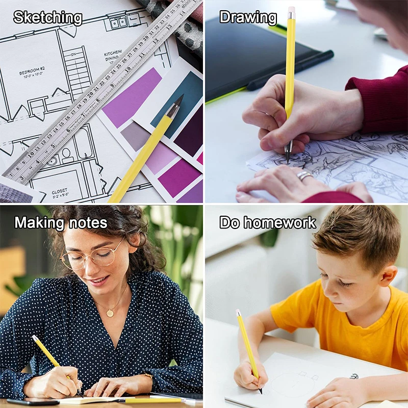 14 шт., Черные Карандаши для рисования без чернил