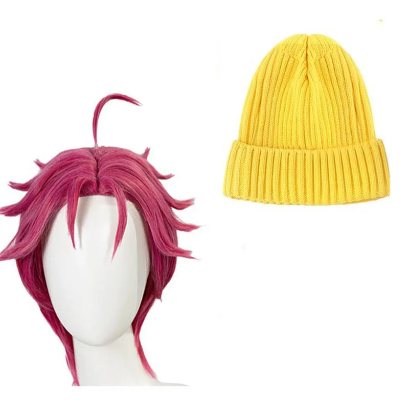 アニメ Kpop サジャボーイズ ジヌ ベビー アビー ミステリー ロマンス コスプレウィッグ 黄色い帽子付き アビー コスプレ衣装アクセサリー