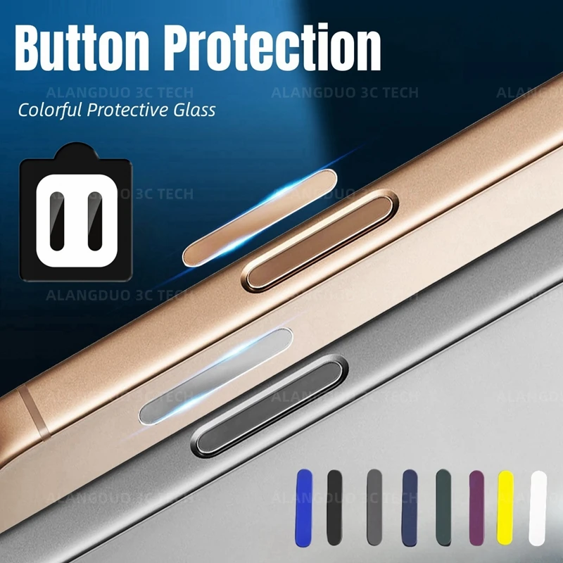 1Set/2PCS Button Stickers Protective Glass for iPhone 16 Pro Max 16plus Camera Photo Button Anti-scratch Sweat-proof Protector