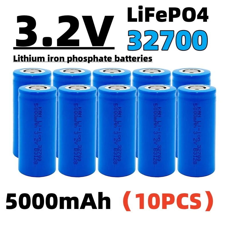 

3.2V lithium iron phosphate battery 32700, 35A continuous discharge, maximum 55A high power battery 5000mAh LiFePO4