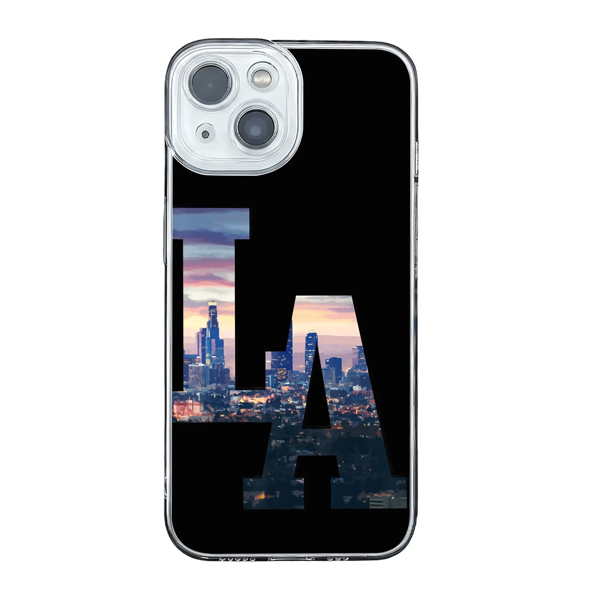 Capa de Celular Estética Vintage Los Angeles LA Skyline Califórnia Futebol Americano para iPhone 17 16 15 14 13 12 11