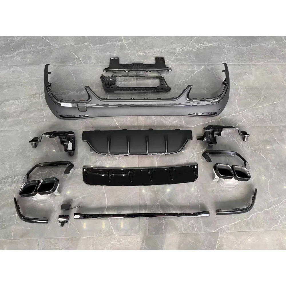 ABS Material Body Kits for Benz X254 GLC260 GLC300L SUV GLC63 AMG 2023-2024 Rear Bumper Diffuser Exhaust Tips Car Accessories