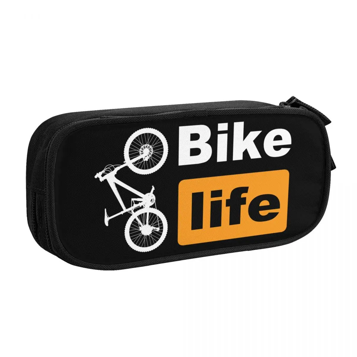 Imagem -02 - Personalizado Bonito Bicicleta Vida Lápis Case Grande Bolsa de Armazenamento Mtb Montanha Bicicleta Ciclista Ciclismo Papelaria Menino Menina